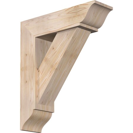 Ekena Millwork Traditional Traditional Smooth Bracket w/ Offset Brace, Douglas Fir, 7 1/2"W x 26"D x 30"H BKT0806X26X30TRA01SDF